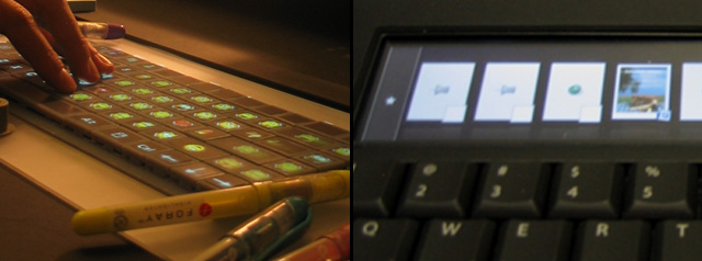 Adaptive Keyboard early prototyping techniques - using touchscreens behind hardware